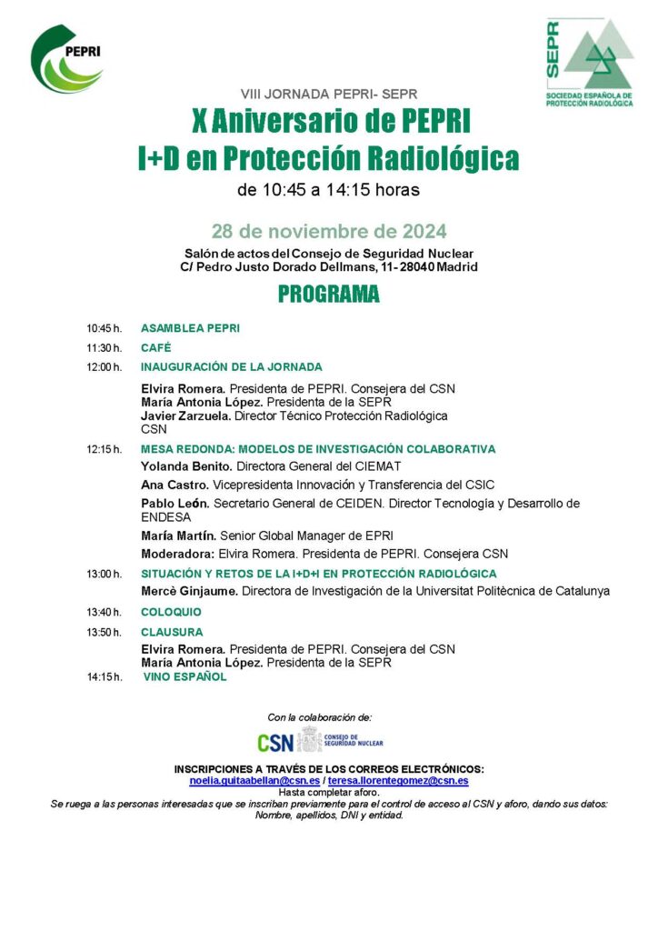 ACTUALIZACIÓN Programa Jornada X Aniversario PEPRI