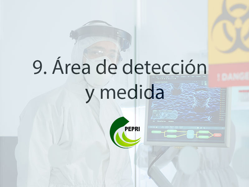 9. Área de detección y medida